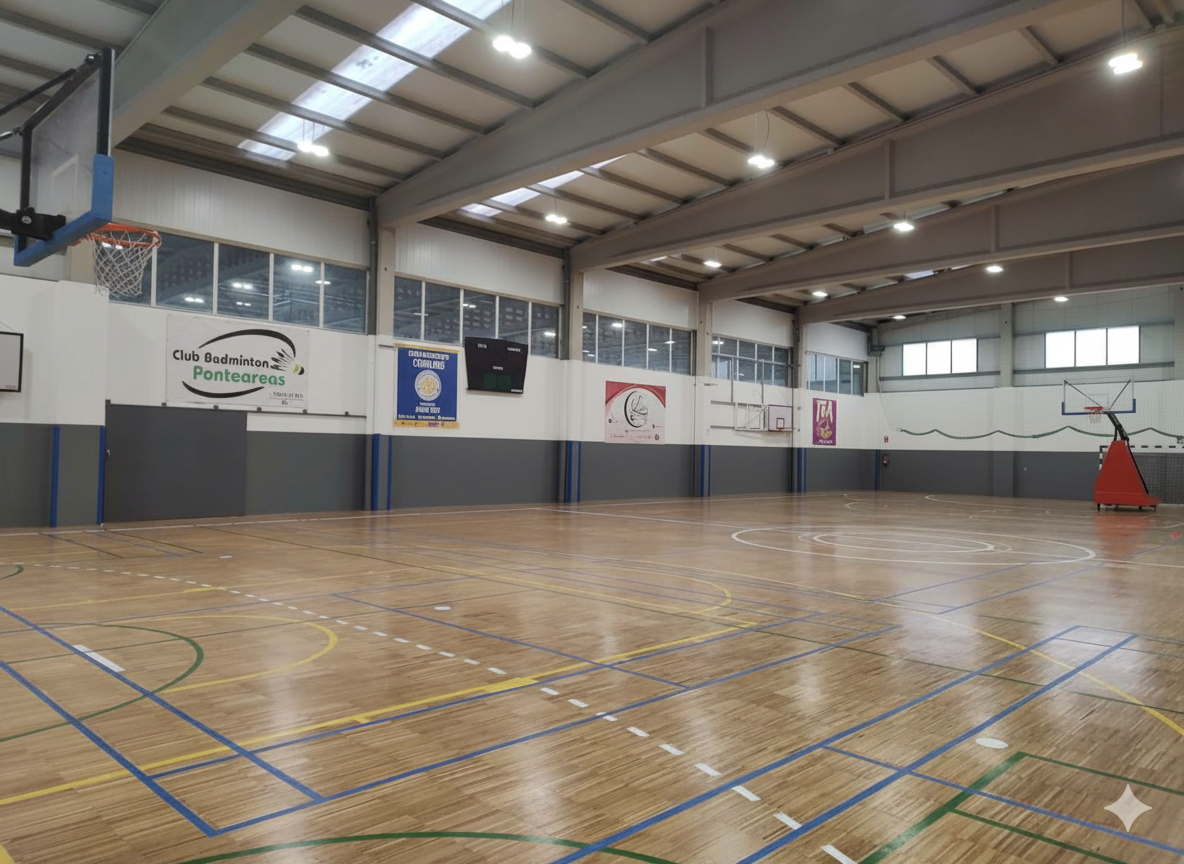 Instalaciones del Campus de Baloncesto en Galicia Clutch Basketball Camp en Ponteareas